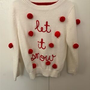 2T White and Red Holiday Sweater